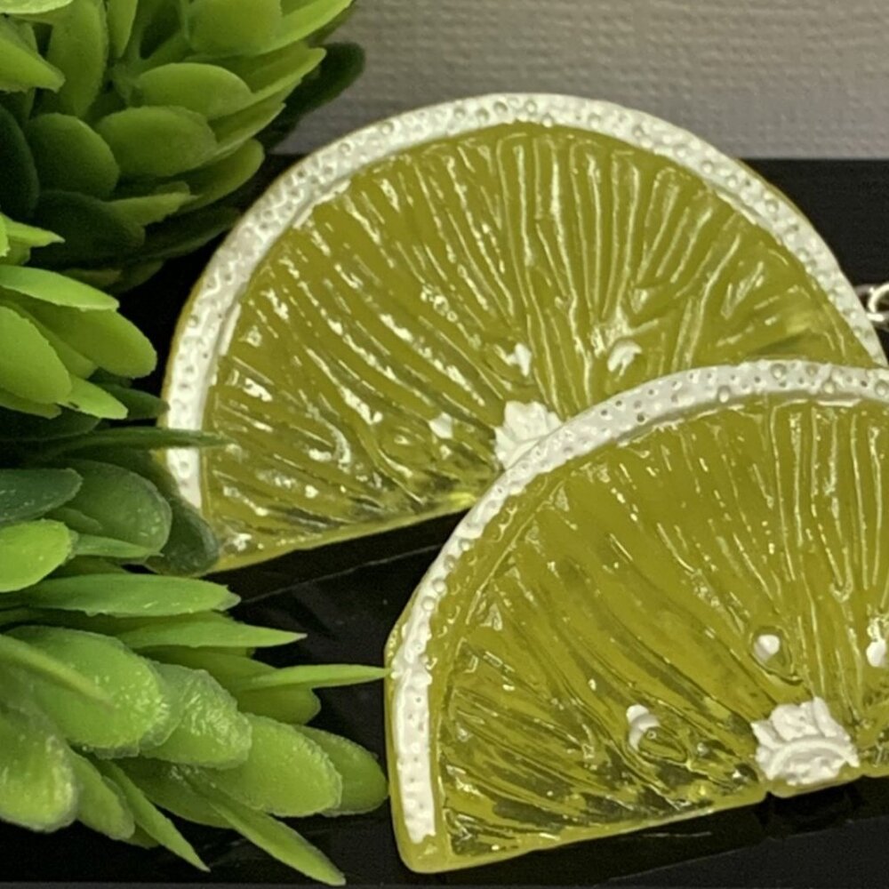 Lemon Earring, Fruit Jewelry, Citrus Earring, Gift Idea, Funny Food Earrings